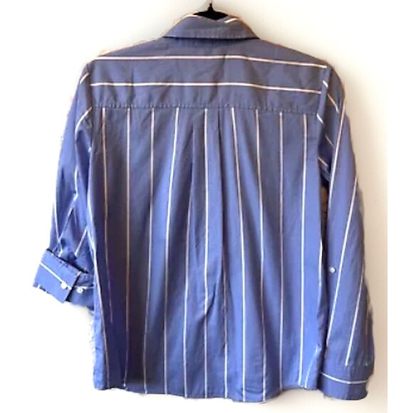 Madewell Maybel Top Womens XXS Blue Striped Button Up Adjustable Sleeves NWT NEW - Picture 2 of 14